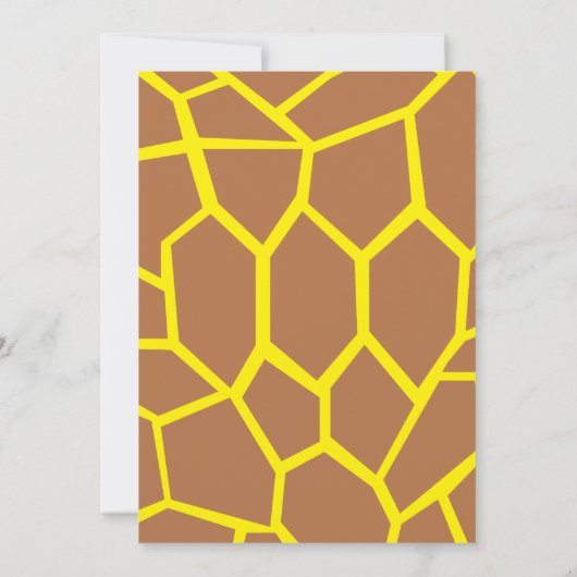 Birthday Party van Giraffe Animal Kind Kaart (Achterkant)