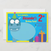 Birthday party van het Hippo-Kind Kaart (Voorkant)