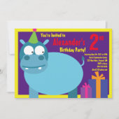 Birthday party van het Hippo-Kind Kaart (Voorkant)