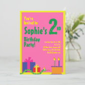 Birthday party van het Kind van slangendieren Kaart (Staand voorkant)