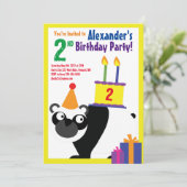 Birthday Party van Panda Animal Kind Kaart (Staand voorkant)