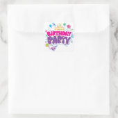 Birthday Party Vierkante Sticker (Tas)