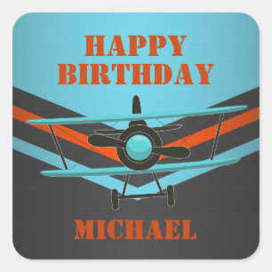 Birthday Party ( vliegtuigexploitant) Vierkante Sticker