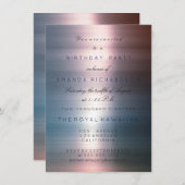 Birthday Party Weekend Ombre Metallic Gray Kaart (Voorkant / Achterkant)