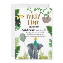 Birthday party wildlife jungle animals 