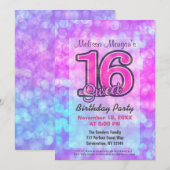 Birthday Party | Zoet 16 Kaart (Voorkant / Achterkant)