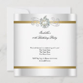 Birthday Pearl Gold Silver Diamond Kaart (Achterkant)