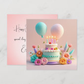 Birthday Personalize Custom card Kaart (Voorkant / Achterkant)
