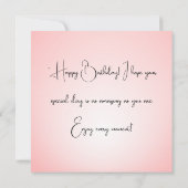 Birthday Personalize Custom card Kaart (Achterkant)