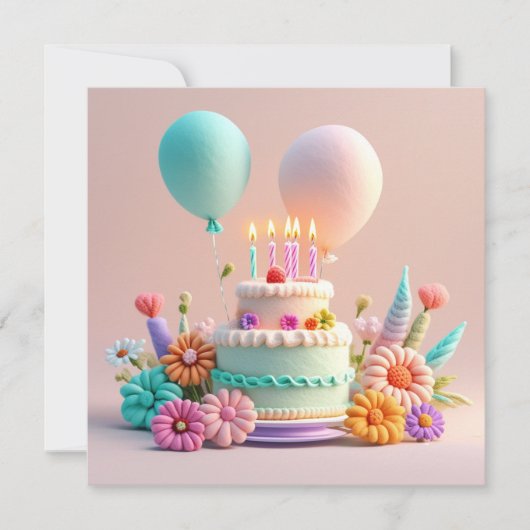 Birthday Personalize Custom card Kaart (Voorkant)