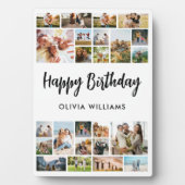 Birthday Personalized 24 Photo Collage Fotoplaat (voorkant)
