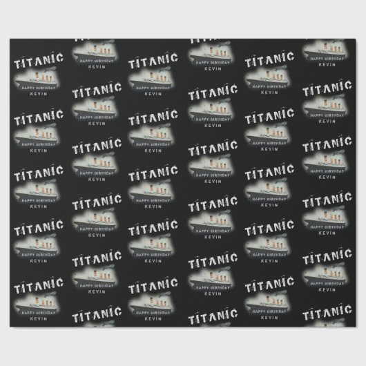 Birthday Persoonlijke benaming Titanic Cadeaupapier (Zoom)