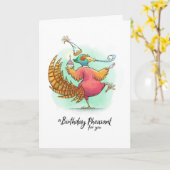 Birthday Pheasant Pun Kaart (Gele Bloem)