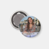 Birthday Photo Magnet met jouw tekst Magneet (Voorkant / Achterkant)