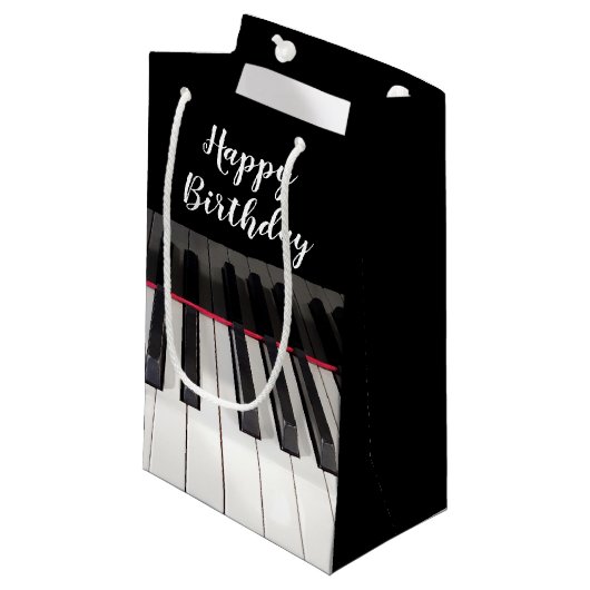 Birthday Piano-toetsenbord Klein Cadeauzakje (Voorkant Gekanteld)