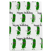 Birthday Pickle met roze bril Medium Cadeauzakje (Voorkant)