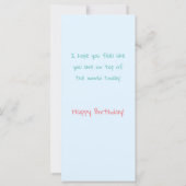 Birthday Pika Flat Kaart (Achterkant)