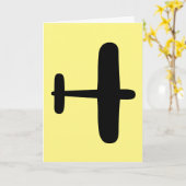BIRTHDAY PILOT AIRPLANE FLYBOY-WENSKAARTEN KAART (Gele Bloem)