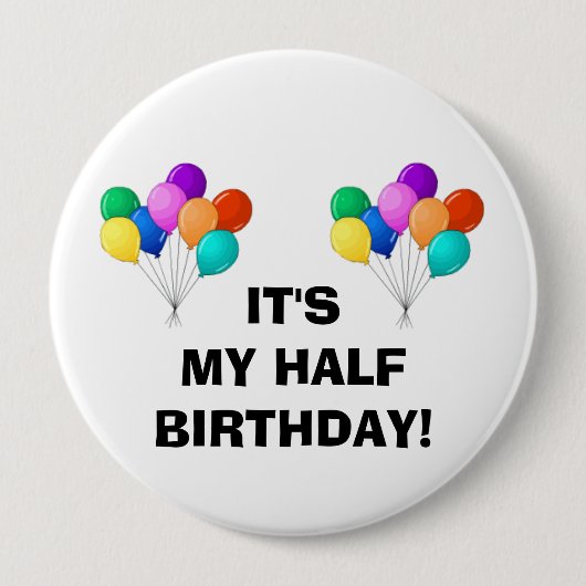 Birthday Pin Ronde Button 4,0 Cm (Voorkant)