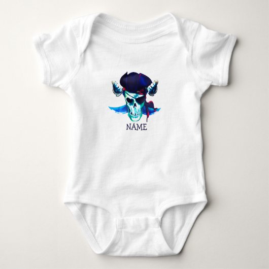 Birthday Pirate Skull Baby Bodysuit (Voorkant)
