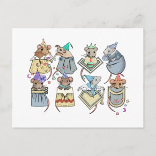 Birthday Pocket Mice Briefkaart