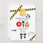 Birthday politietag kaart (Voorkant)