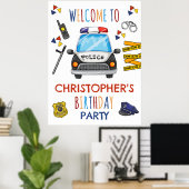 Birthday, politieuitnodiging poster (Thuiskantoor)