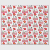 Birthday Polka Dot Daisy in fles Cadeaupapier (Vlak)