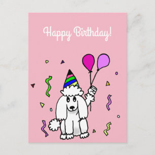 Birthday poodle dog briefkaart