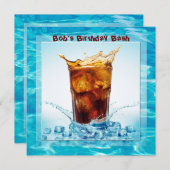 Birthday Pool Bash Kaart (Voorkant / Achterkant)