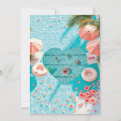 Birthday Pool Party invitation Kaart (Achterkant)