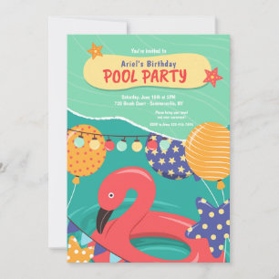 Birthday Pool Party Kaart