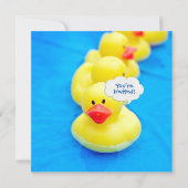 Birthday Pool Party with Yellow Ducks Kaart (Voorkant)