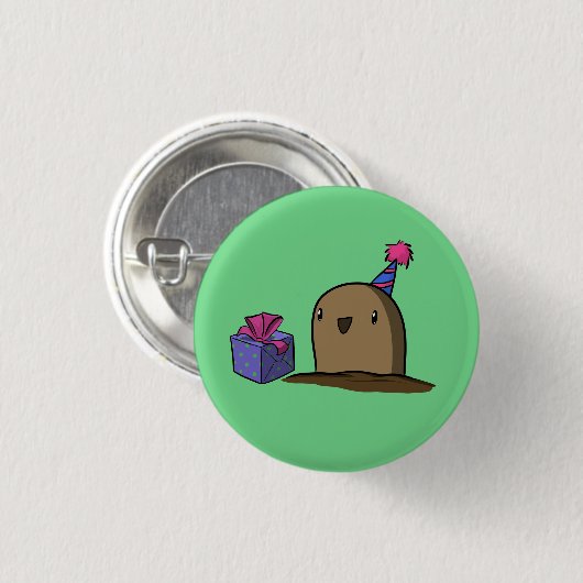 Birthday Potato Ronde Button 3,2 Cm (Voorkant /achterkant)