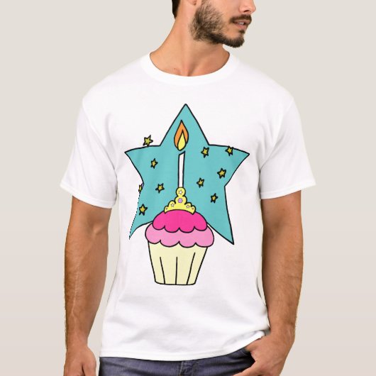 Birthday Princess Cupcake Shirt (Voorkant)