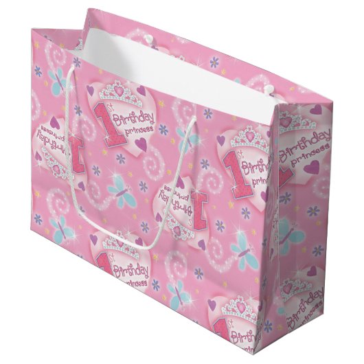 Birthday Princess Large Cadeautasje (Voorkant Gekanteld)