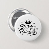 Birthday Princess Ronde Button 5,7 Cm (Voorkant /achterkant)
