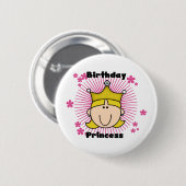 Birthday Princess Ronde Button 5,7 Cm (Voorkant /achterkant)
