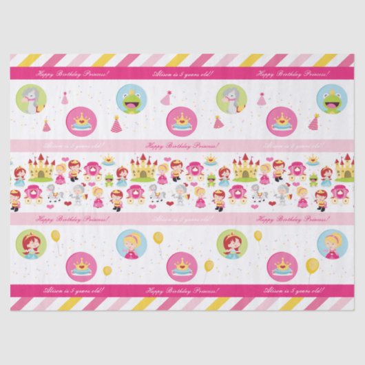 Birthday Princess Tissue Paper Tissuepapier (Voorkant)