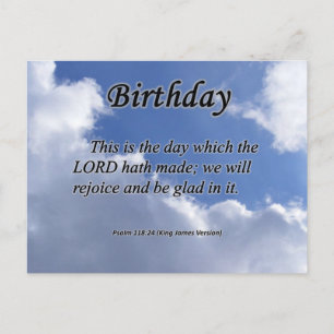 Birthday Psalm 118-24  Briefkaart