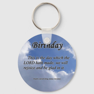 Birthday Psalm 118-24 Sleutelhanger