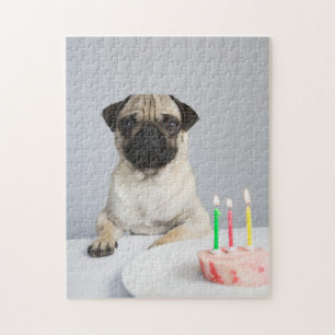 Birthday Pug Legpuzzel