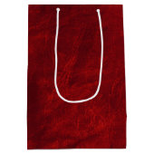 Birthday QR-code op rood leder Medium Cadeauzakje (Achterkant)