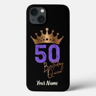 Birthday Queen 50 voor 50ste verjaardag kroon iPhone 13 Hoesje