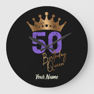 Birthday Queen 50 voor 50ste verjaardag kroon Grote Klok