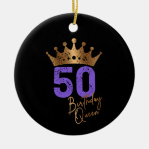 Birthday Queen 50 voor 50ste verjaardag kroon Keramisch Ornament