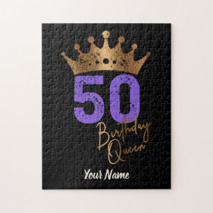 Birthday Queen 50 voor 50ste verjaardag kroon Legpuzzel