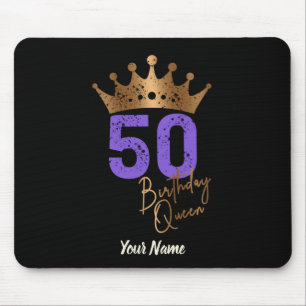 Birthday Queen 50 voor 50ste verjaardag  kroon Muismat