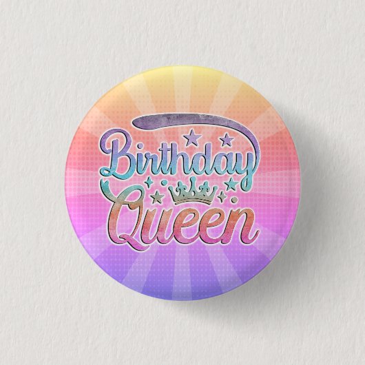 Birthday Queen Button (Voorkant)