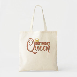 Birthday Queen Crown Gift Girly Roos Wife Bestie Tote Bag